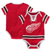 Outerstuff Detské body Detroit Red Wings Hockey Pro Creeper Plain Back Veľkosť: Batole 18 měsíců