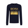 Hugo Boss 2022 biely, námornícky modrý (Hugo Boss Sweshirt Pánsky sveter Longsleeve Logo Farba)