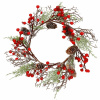 Springos Adventný veniec s jarabinami 37cm, vianočné dekorácie