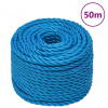 vidaXL Pracovné lano modré 20 mm 50 m polypropylén