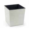 Kvetináč UH 250 mm JUKA DLUTO biely výška 260 mm biely štvorcový KLC