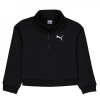 Puma ESS+ Contrast Fleece Hoodie Junior HALF ZIP BLACK 11-12 rokov