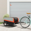 Vozík za bicykel, čierno oranžový 45 kg, železo-ForU-94047