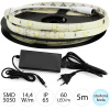 HomePRO 2604 5m LED pásik na reklamy 60 SMD5050 Studena biela 14.4W vodeodolný IP65 + zdroj