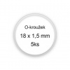 Sada O-kroužků / těsnění 18x1,5 mm (5ks)