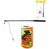 _Ostatní 1_ Lampion Halloween oválný 15cm dýně set s hůlkou na baterie na svíčku Světlo