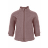 Detská mikina na zips z merino flísu ružová Twilight Mauve s manžetou Mikk-Line Veľkosť: 92