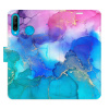 Flip pouzdro iSaprio - Huawei P30 Lite - BluePink Paint - kapsičky na karty (Knížkový flip kryt, obal, pouzdro iSaprio na mobil Huawei P30 Lite - BluePink Paint - 360° ochrana telefonu, přihrádka na k