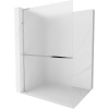 Mexen Kioto+ L, sprchová zástena Walk-In s poličkou a vešiakom 110 x 200 cm, 8mm sklo námraza, chrómový profil, 800-110-123-01-30