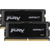 Kingston FURY Impact SO-DIMM DDR5 /32GB/6400MHz/CL38/2x16GB/Black KF564S38IBK2-32