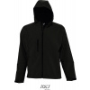 SOL'S | Replay Men, 3-vrst. softshell. bunda s kapuc., čierna, XXL