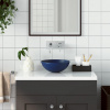 Rohové umývadlo okrúhle vidaXL 28 cm modré