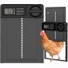 Automatické dvere do kurníku s časovačom, LCD displejom, hliníkové, na batérie