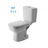 Duravit D-Code - stojace WC spodný odpad, nádržka a duroplastové sedadlo