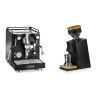 La Pavoni Cellini Classic, black + Eureka Mignon Single Dose, Black & Oak