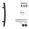 FT - MADLO kód K41C 40x10 mm UN ks Rozteč madla: 400 mm, Dĺžka: 600 mm, Rozmer profilu madla: 40x10 mm CIM - čierna matná (FNO)