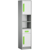 Casarredo Skříňka GYT 4 antracit/bílá/zelená