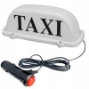 MAJÁK TAXI LED LAMPA BIELA S NÁPISOM NA MAGNET