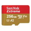 SanDisk MicroSDXC Extreme 256GB (R190MB/s) + Adapter + 1 year RescuePRO Deluxe - 00121587