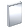 Geberit ONE - Zrkadlová skrinka s LED osvetlením, 60x90x15 cm, pánty vpravo, hliník 505.811.00.1