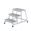 Pracovná plošina z hliníka, 3 schodíky, protišmykový povrch R 13
