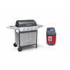 Compass Gril MASTER CHEEF plynový pojízdný výhodný SET Set grilu: SETG3 - Gril + lahev kompozit 7,5 kg 99BB004