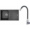 Set Sinks G22174 (dřez Perfecto 860 Metalblack 74 + baterie Elasta Nerez/Černá)