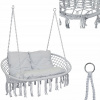 Záhradná hojdacia sieť hamak - Závesné kreslo pre 2 osoby vankúš vankúšk hojdačky (Závesné kreslo pre 2 osoby vankúš vankúšk hojdačky)