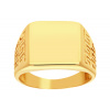 iBrill Elegantný zlatý pánsky prsteň 56392 63mm