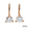 MOZA gold Náušnice MG2308 Farba kameňa: Biela, Farba Zlata: červené Au