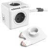 Predlžovací kábel Cubenest Powercube Extended USB PD 35W, 2xUBS-C, 4x zásuvka, 1,5 m, biela/sivá (6974699971146)