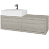 Dreja Umývadlová skriňa STORM SZZ2 120 (umývadlo Kube) - D05 Oregon / D05 Oregon / Levé