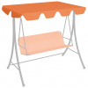 vidaXL Náhradná strieška na hojdačku, oranžová 188/168x145/110 cm - Oranžová - 14668-156312