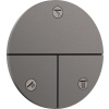 Hansgrohe ShowerSelect Comfort S, ventil pod omietku pre 3 spotrebiče, kartáčovaný čierny chróm, HAN-15558340