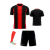 Futbalová sada Givova Kit Stripe pre celé mužstvo, od 12 ks, červená/ čierna počet ks v sade: 20 hráčskych setov