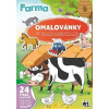 Omalovánky A4 se samolepkami Farma