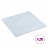 vidaXL Samolepiace podlahové dosky 20 ks PVC 1,86 m² biely mramor - Biela - 22325-163849