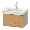 DURAVIT White Tulip závesná skrinka pod umývadlo, 1 zásuvka, 684 x 458 x 410 mm, dub prírodný masív/kameňovo šedá matná, WT42410H592
