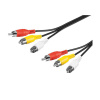 PremiumCord Kabel 3x CINCH-3x CINCH M/M 5m kjackcmm3-5