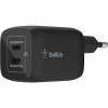 Belkin Boost Charge 65W PD PPS Dual USB-C GaN Charger Universal, Black WCH013vfBK