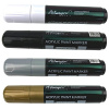 Artmagico akrylový popisovač Jumbo 15 mm, 4 ks, čierny, biely, zlatý, strieborný