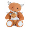 Plyšová líška s mláďatkom Fox Unicef Collection Doudou et Compagnie v darčekovom balení oranžová 25 cm od 0 mes DC3790