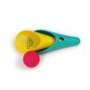 QUUT Cuppi zelená/žltá + ružová loptička Lopatka so sitkom a loptičkou