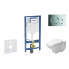 Geberit Duofix Set predstenovej inštalácie, klozetu D-Code a dosky softclose, tlačidlo Sigma01, lesklý chróm SANI11CP1101