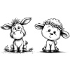 DTF nažehľovačka DTF transfer/nažehľovačka Zvieratká obrysové 4 Rozmer: A5, Farba písma nažehľovačky: čierna