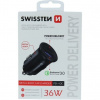 Adaptér do auta SWISSTEN 36W, 2 porty, USB-C, USB-A 20111760