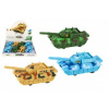 Teddies Tank plast 16cm na setrvačník na baterie se světlem se zvukem 3 barvy 8ks v boxu