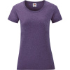 Fruit of the Loom Tričko Lady-Fit Valueweight T, krátký rukáv, dámské COT161372i3300-heather pur XS Melír purpurová