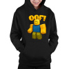 Oof - detská mikina s kapucňou pre fanúšikov hry Roblox - Koszulkowy | 116 | Čierna | Mikina s kapucňou - detská
