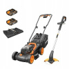 Kosačka elektrická - KOSAČKA WORX WG779E.2 + STRIHACÍ STROJ AKU 2X2,0AH (Kosačka elektrická - KOSAČKA WORX WG779E.2 + STRIHACÍ STROJ AKU 2X2,0AH)